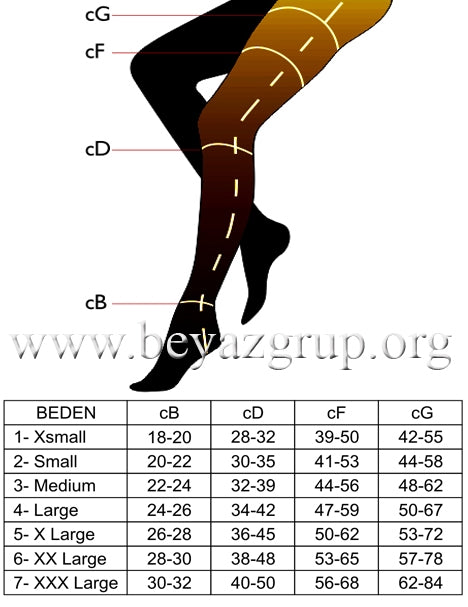 Ortholand CCL2 Diz Altı Orta Basınç Burnu Açık Varis Çorabı Bej– 23–32 mmHg