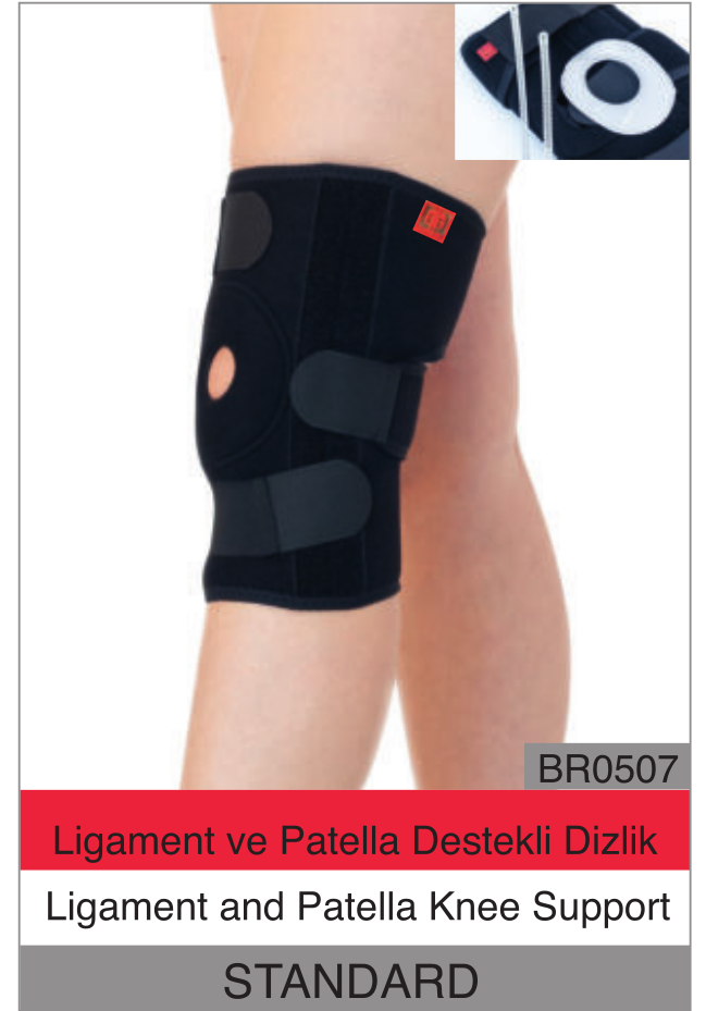 Baribox BR0507 patella ve ligament destekli flexible balenli dizlik