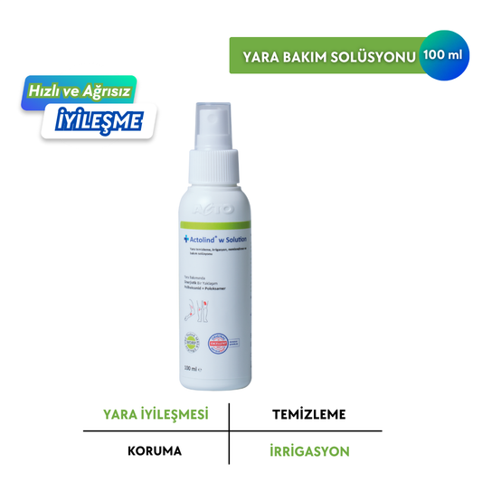 Actolind W Solution 100 ml yara temizleme ve bakım solüsyonu