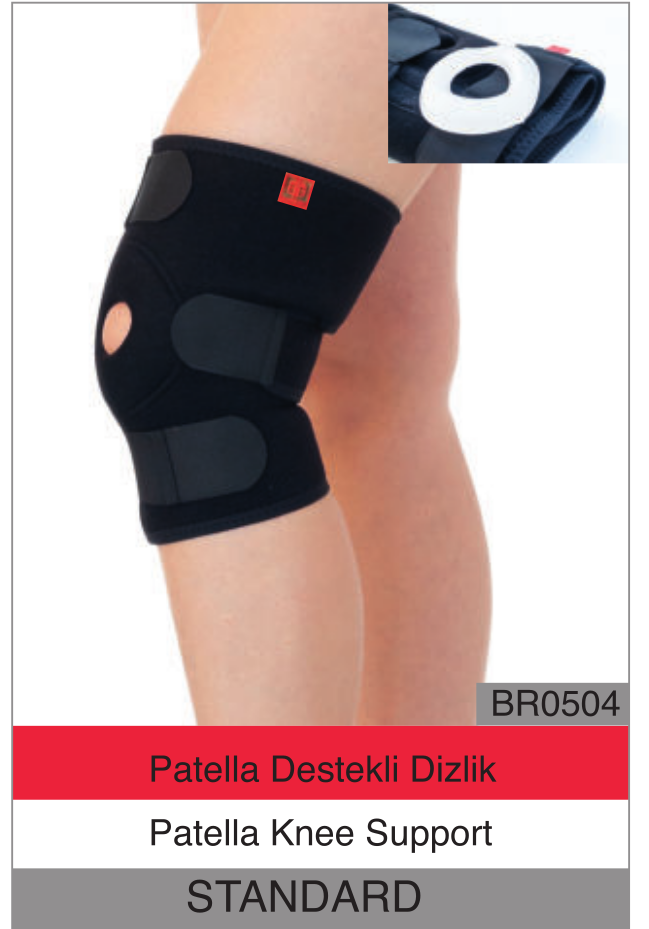 Baribox Patella Destekli Dizlik BR0504 – Patella pedi ile diz stabilizasyonu