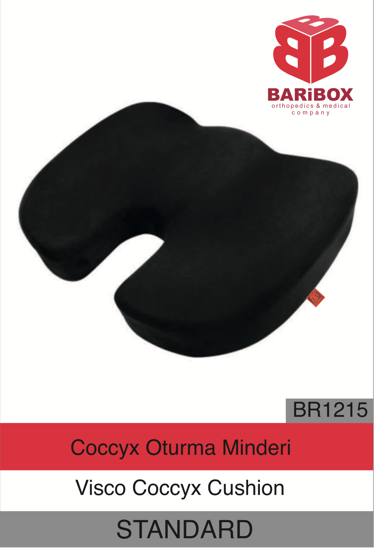 Baribox Visco Coccyx Minderi – U şekilli visco süngerle kuyruk sokumu baskı azaltma