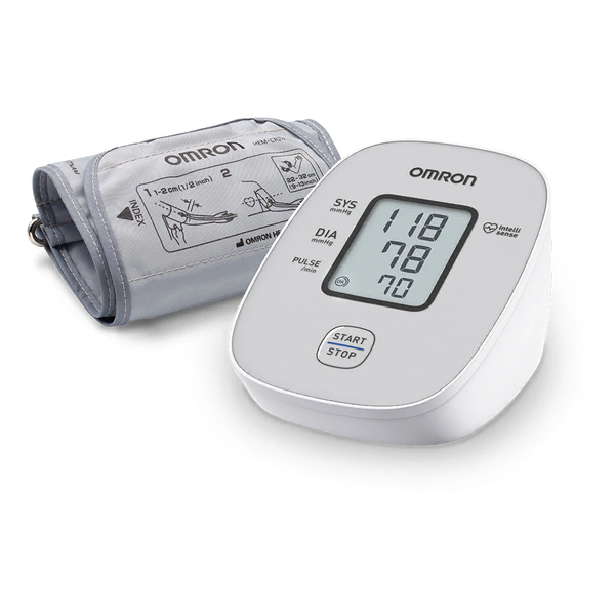 Omron M2 Basic kol tipi otomatik dijital tansiyon aleti ön görünüş