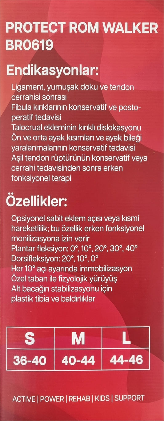 Baribox R.O.M Walker – Ayarlanabilir Ortopedik Yürüme Botu