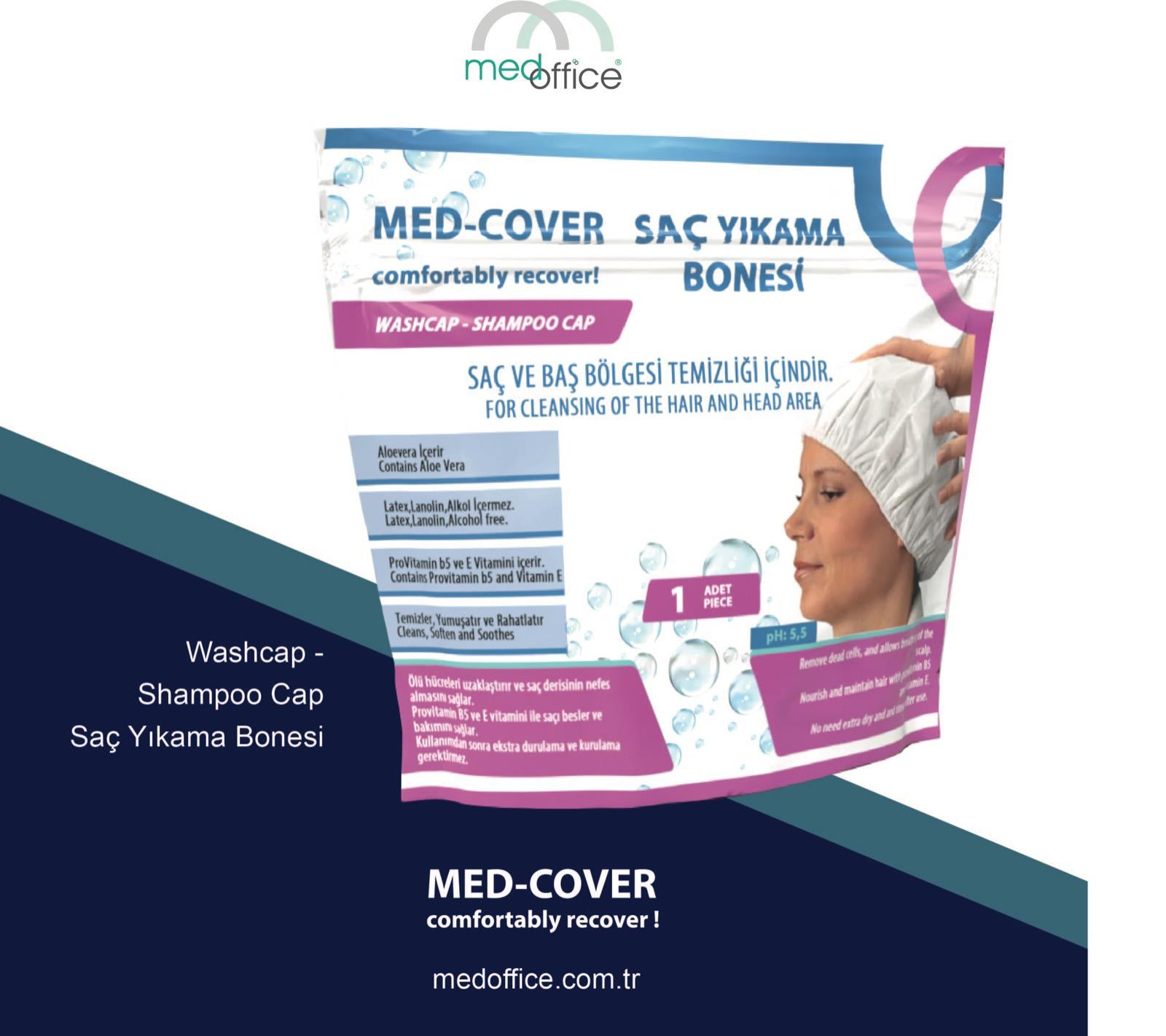 Medcover saç yıkama ve bakım bonesi