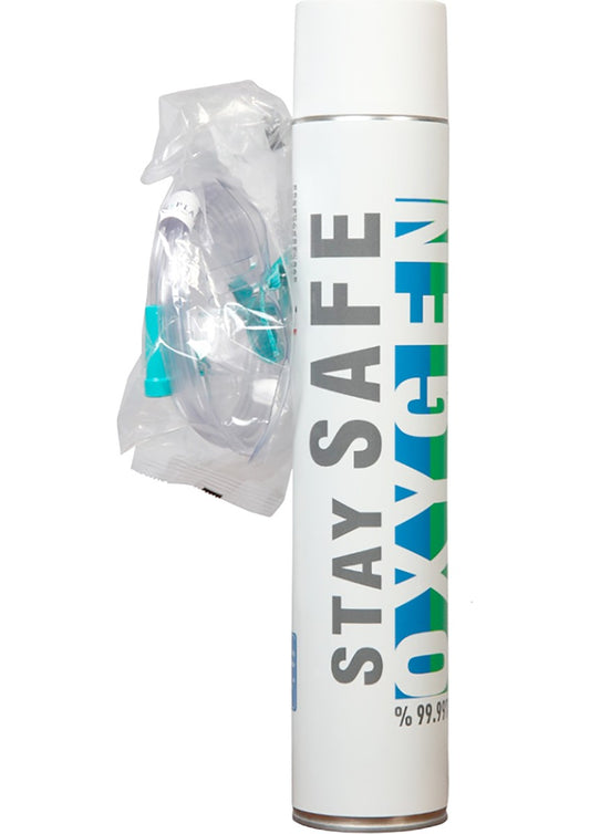 StaySafe taşınabilir medikal oksijen tüpü %99 saf oksijen maske ile