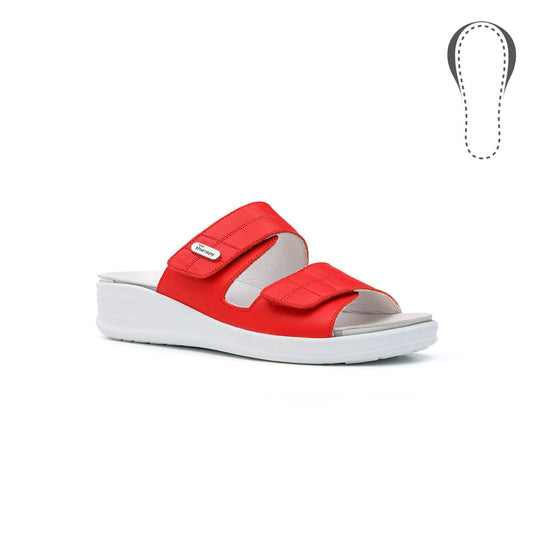 TDO Therapy TC016.17‑W Ortopedik Konfor Terlik – kaliteli napa deri ve cırt bantlı