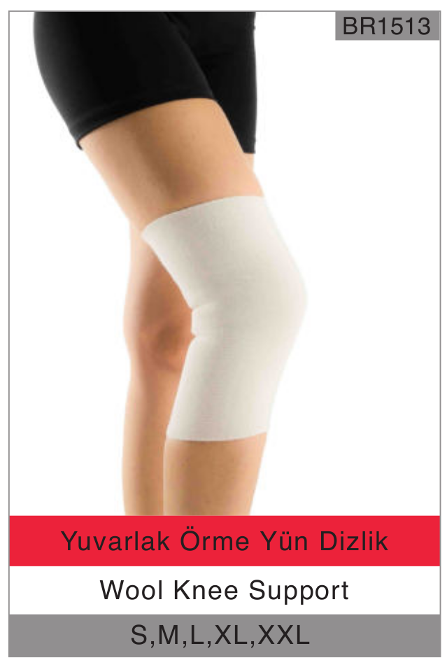 Yuvarlak örme yün dizlik – Wool knee support BR1513, doğal sıcaklık ve destek