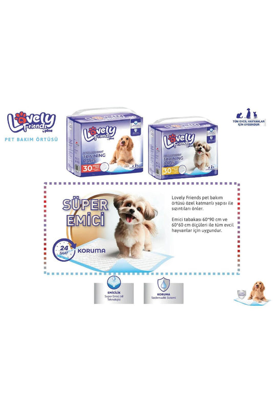 Lovely Friends by Pine Pet Eğitim Örtüsü - Köpek Tuvalet Pedi