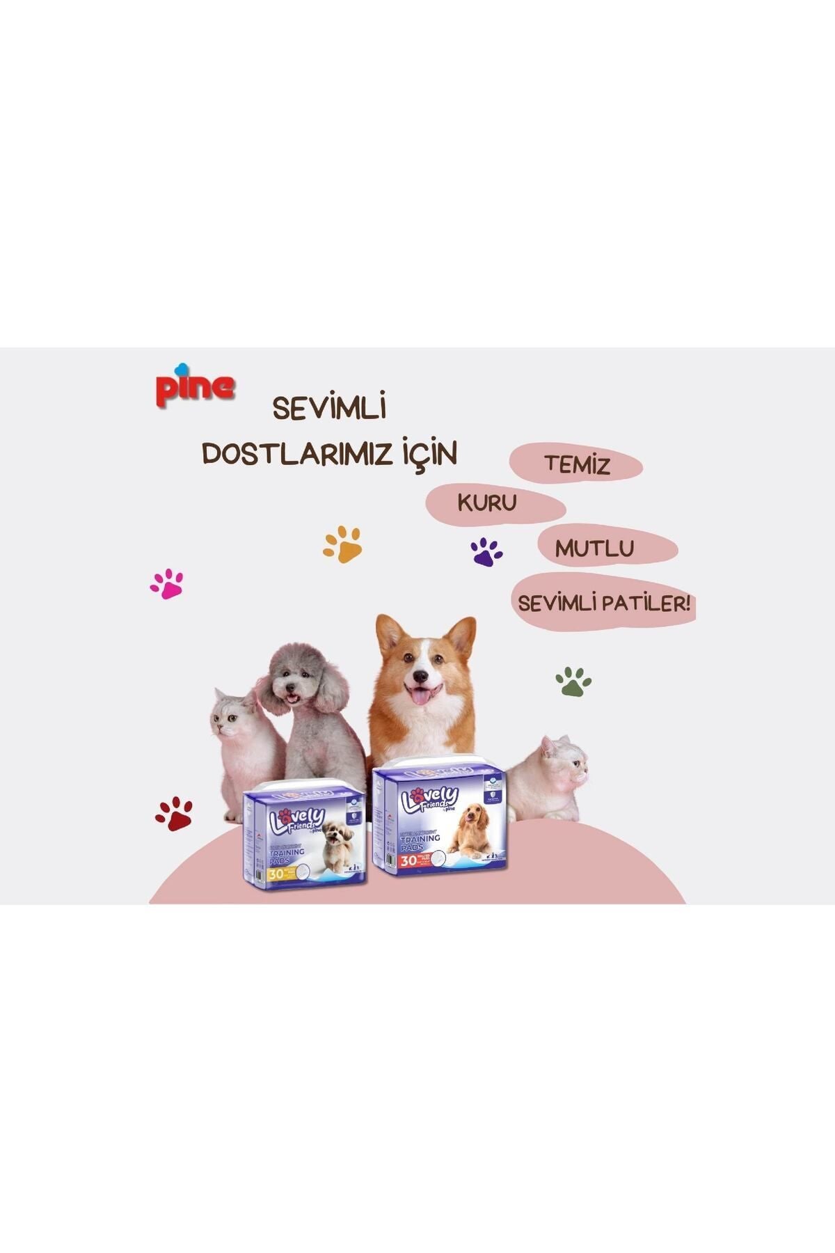 Lovely Friends by Pine Pet Eğitim Örtüsü - Köpek Tuvalet Pedi
