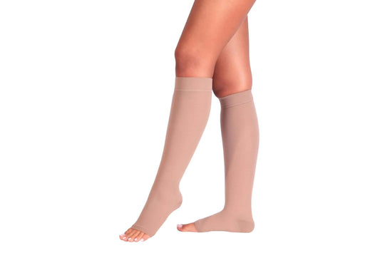 Ortholand CCL2 Diz Altı Orta Basınç Burnu Açık Varis Çorabı Bej– 23–32 mmHg