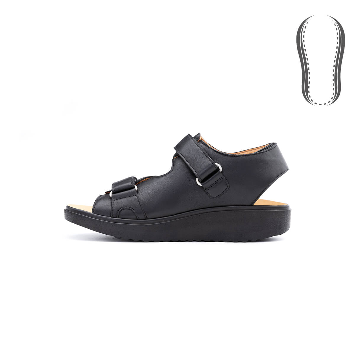 TDO Therapy - Post-Operasyon Ortotik Sandalet 910.PI-UNI (H-Geniş) – Napa Deri