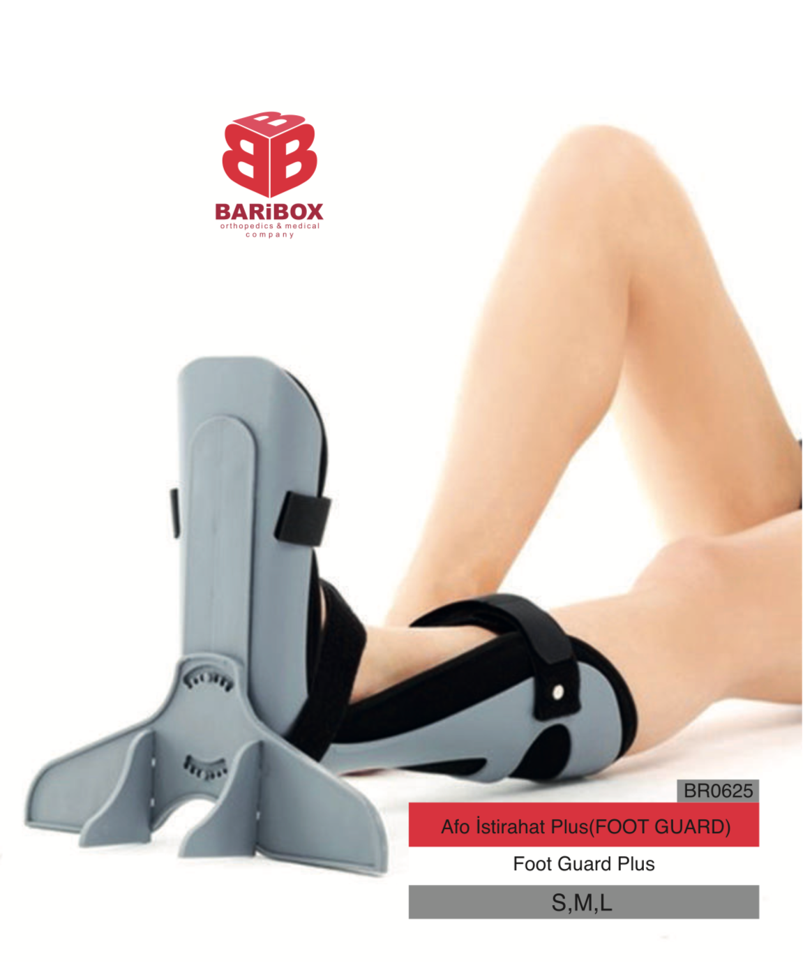 Baribox İstirahat AFO + Foot Guard – Sabitleyici Ayak Desteği ve Bası Yarası Önleyici Sistem