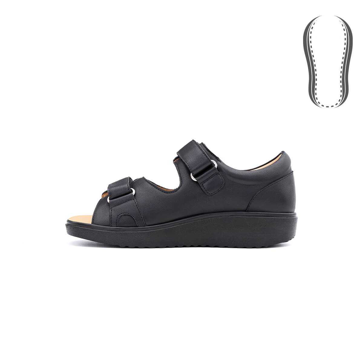 TDO Therapy - Diyabetik Ortopedik Sandalet – Unisex, Geniş Kalıp, Doğal Napa Deri