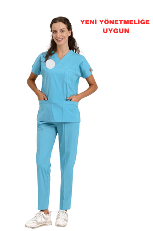 Sağlık Bakanlığı Armalı Hemşire ve Doktor Üniforması - Unisex