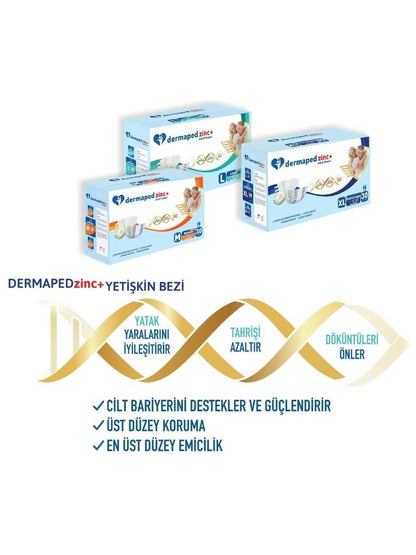 Dermaped Zinc plus çinko içerikli bel bantlı hasta bezi yatak yaralarını azaltır tahrişi azaltır