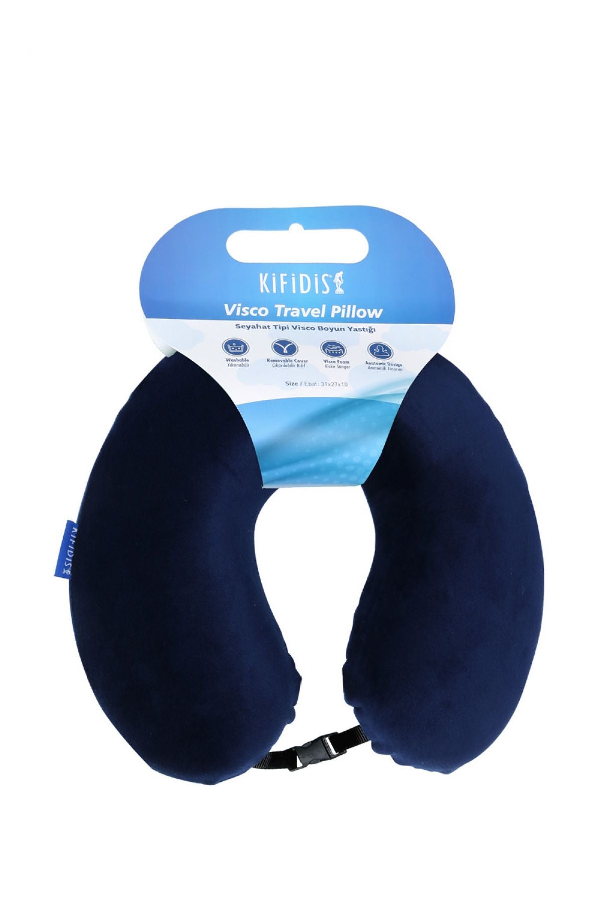 Kifidis Hafızalı Visco Seyahat Yastığı Lacivert / Navy
