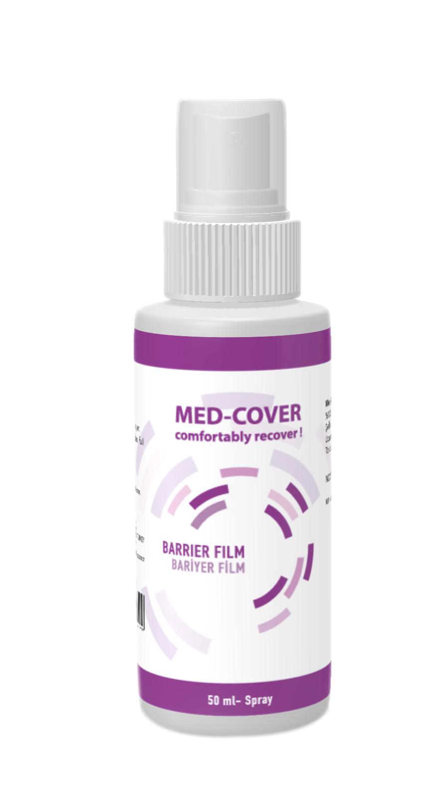 Med‑Cover Bariyer Film Sprey 30 ml – Şeffaf silikon bariyer, alkol içermez