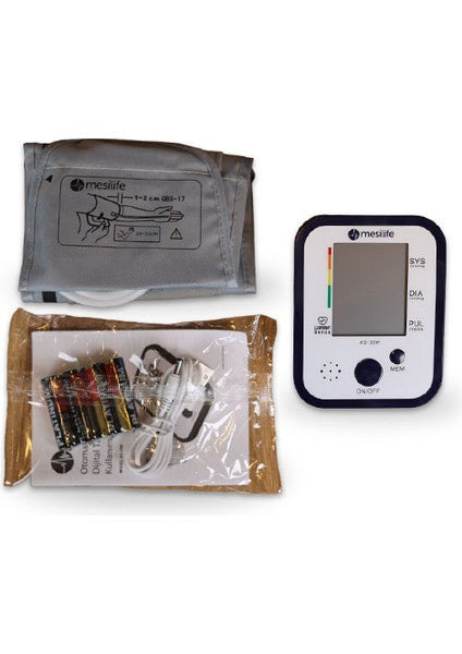 Mesilife dijital koldan ölçer konuşan tansiyon aleti kutu içi görünüm
