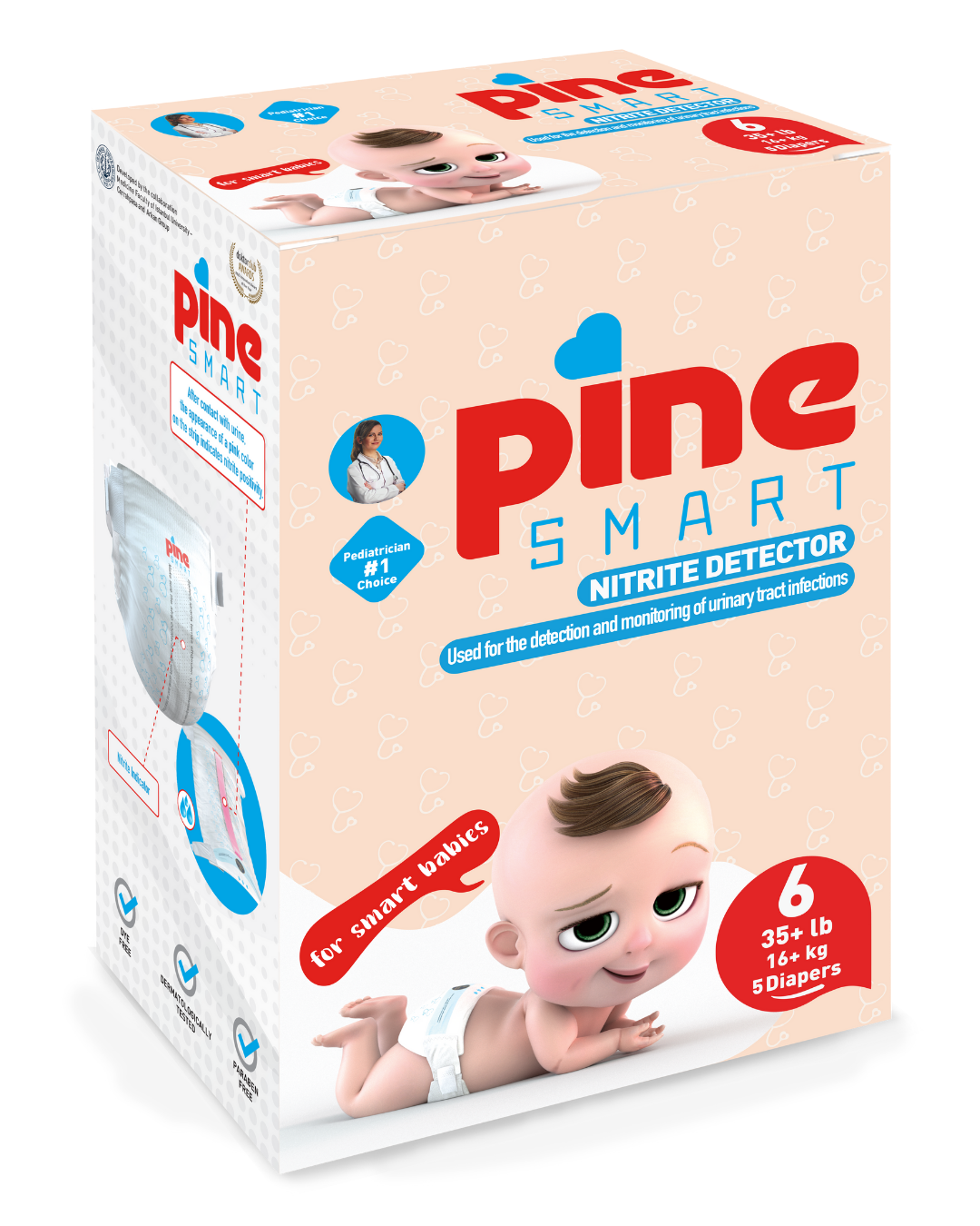 Pine Smart bebek bezi bebekler için erken idrar yolu enfeksiyonu tespiti