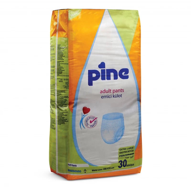 Pine Yetişkin Külotlu Hasta Bezi XL – 30'lu paket turuncu ambalaj