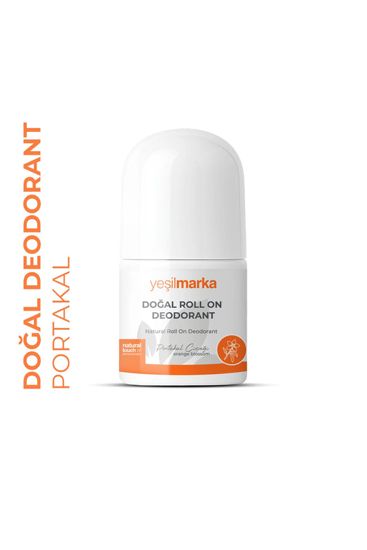 Portakal kokulu Yeşilmarka doğal roll-on deodorantın 50 ml şişesi