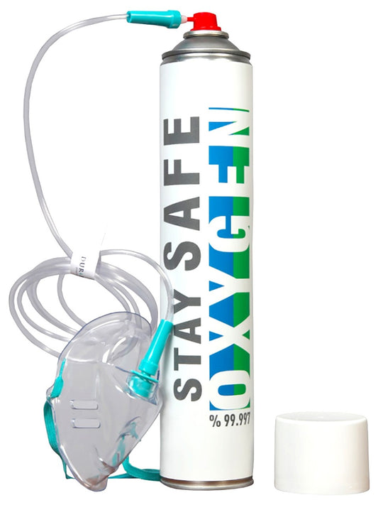 StaySafe taşınabilir medikal oksijen tüpü %99 saf oksijen maske ile