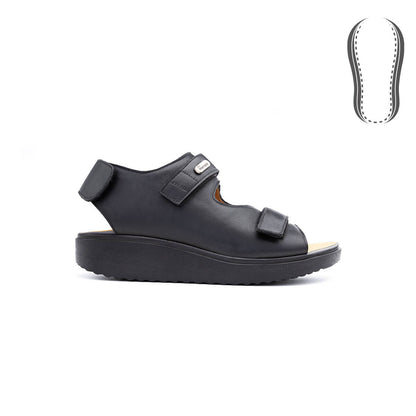 Unisex, ekstra geniş ortotik sandalet – doğal Napa deri