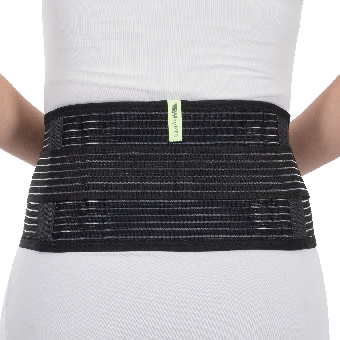 16 cm yüksekliğinde, çift bantlı Wingmed bel korsesi