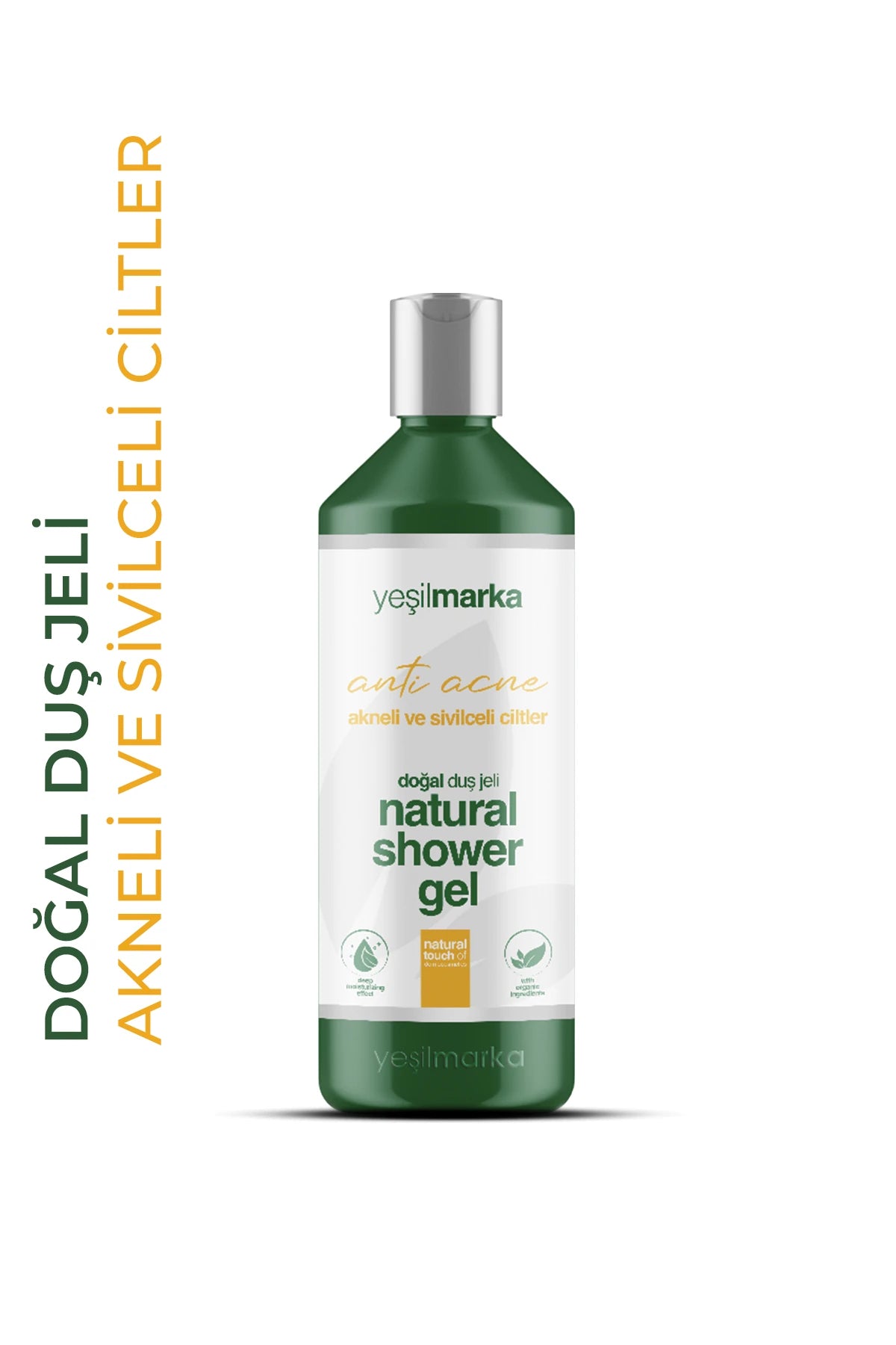 Yeşilmarka Akne ve Sivilce Karşıtı Doğal Duş Jeli 400ml ürün şişesi (AHA BHA PHA)