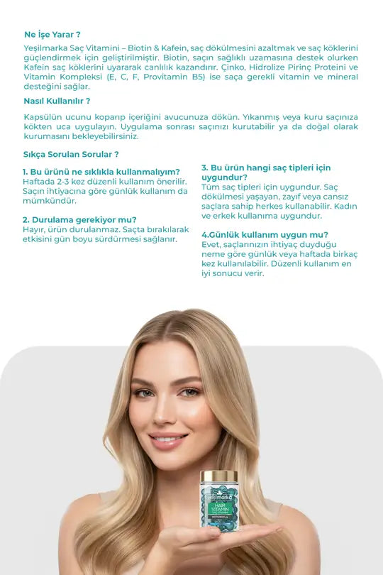Yeşilmarka Biotin 5000 Saç Vitamini Ne İşe Yara, Nasıl kullanılır