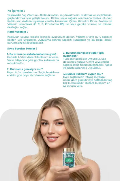 Yeşilmarka Biotin 5000 Saç Vitamini Ne İşe Yara, Nasıl kullanılır