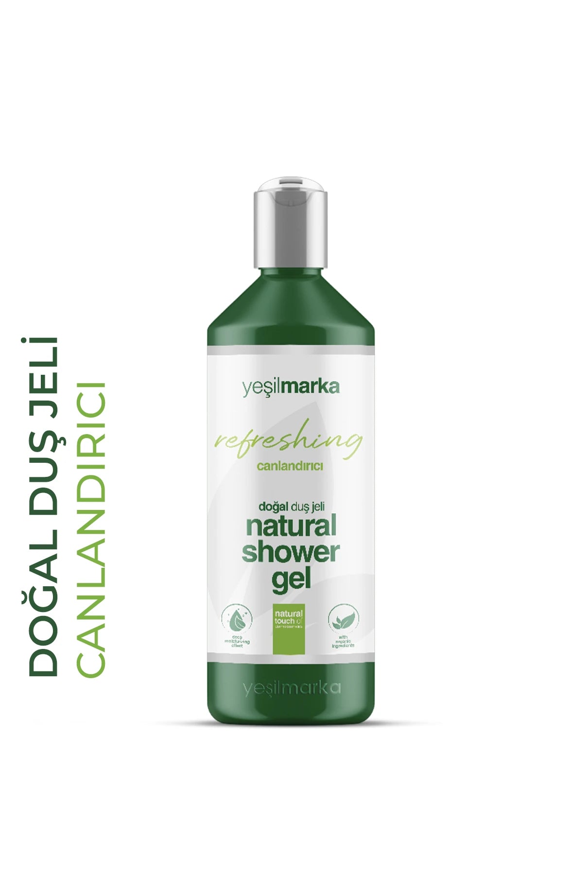 Yeşilmarka Canlandırıcı Etki Doğal Duş Jeli 400ml; ferahlatıcı aromatik özlerle enerji veren duş jeli