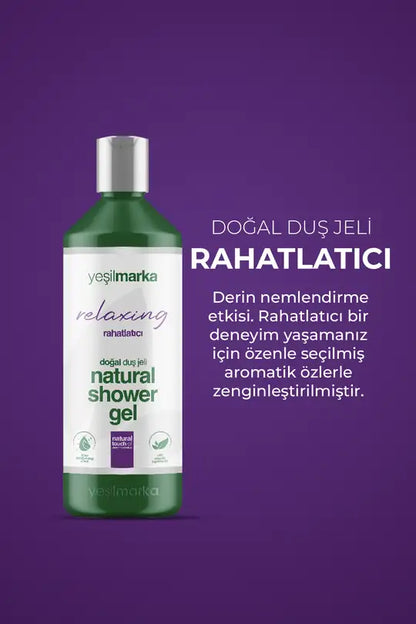 Yeşilmarka Rahatlatıcı Etkili duş jeli kullanımıyla duş sonrası ciltte yumuşaklık ve rahatlama hissi