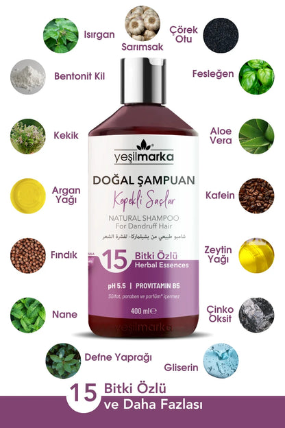 Yeşilmarka doğal şampuanı 15 bitki özü içerir