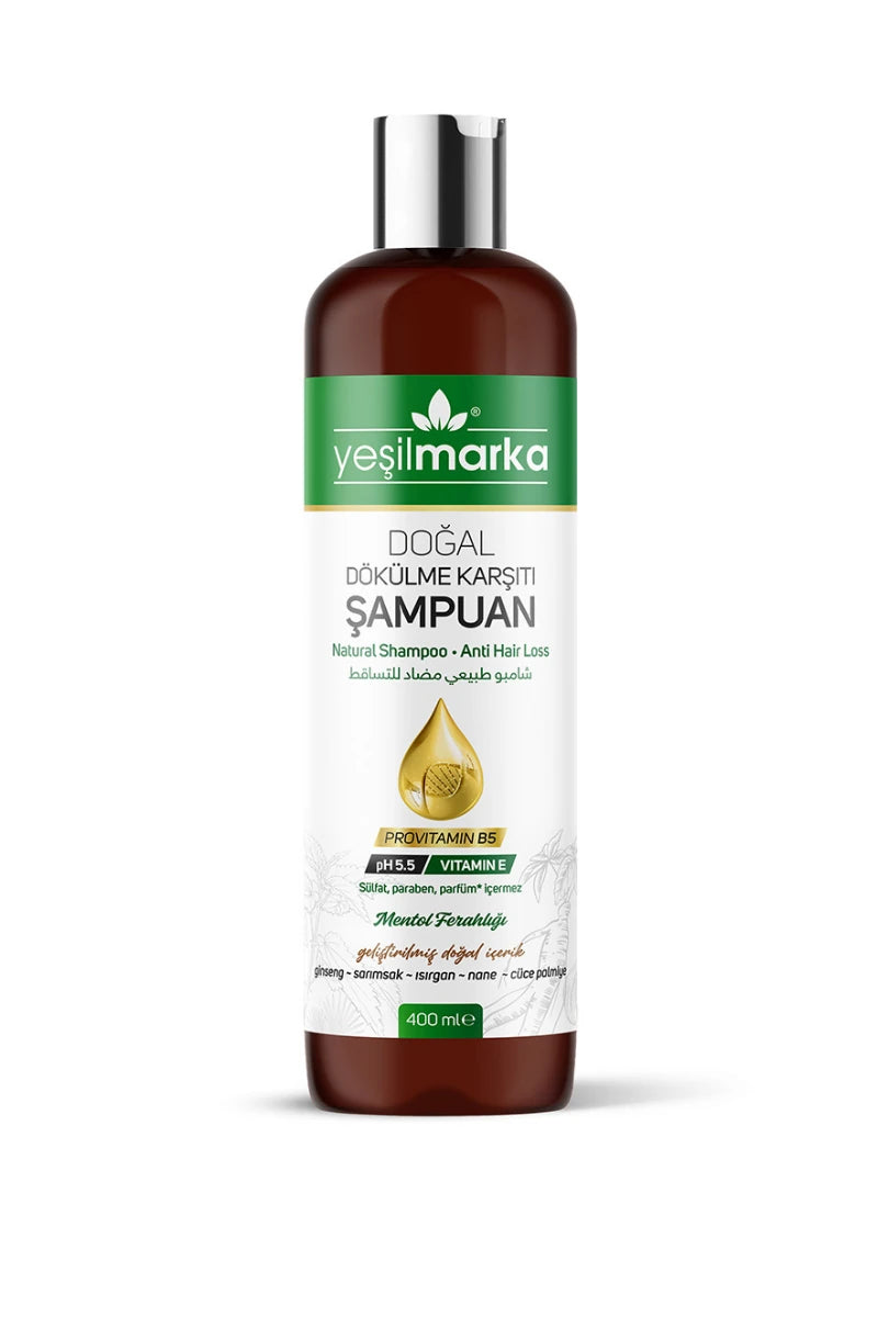 Yeşilmarka Dökülme Karşıtı Doğal Şampuan 400ml - Sülfatsız Parabensiz Saç Bakım Ürünü