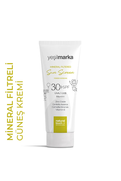 Yeşilmarka hassas cilt ve bebek güneş kremi SPF 30 önden görünüm