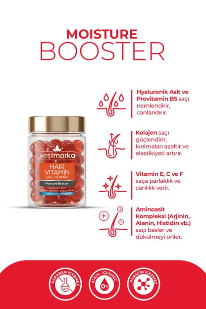 Yeşilmarka Saç Vitamini İçeriği - Hyaluronik Asit, Kolajen ve Vitamin Kompleksi