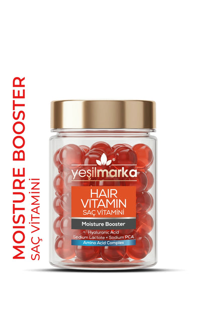 Yeşilmarka Saç Vitamini Moisture Booster 30 Kapsül - Nemlendirici ve Canlandırıcı Saç Bakım Serumu
