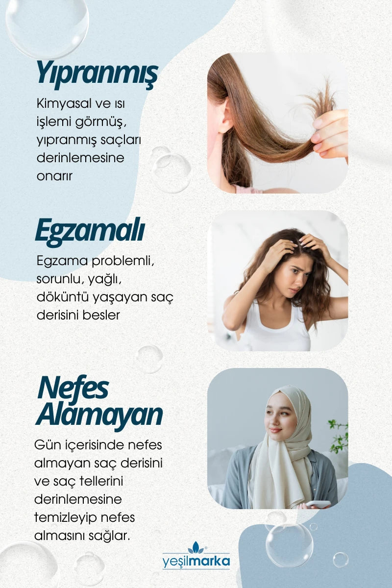 Yıpranmış, kırık, nefes almayan saçlar için şampuan